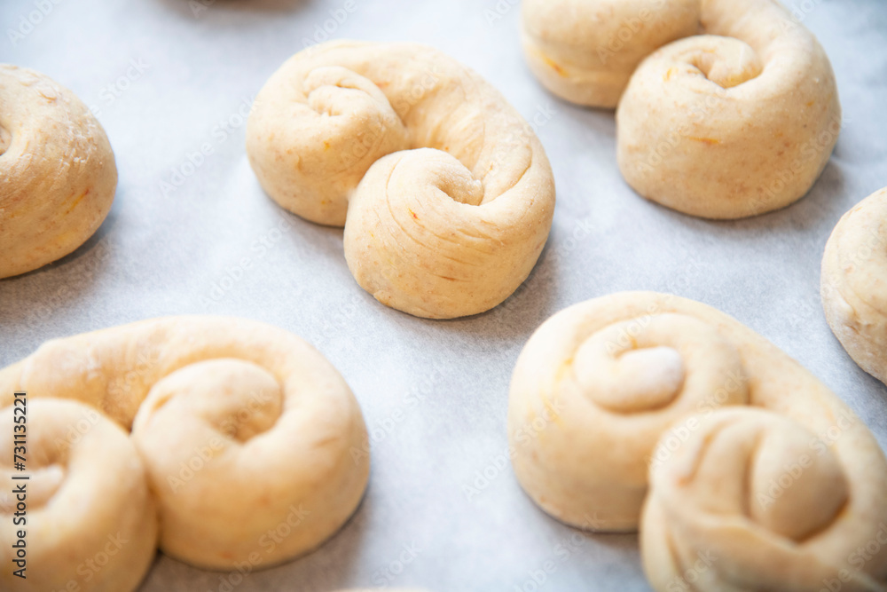 Naklejka premium lussekatter bun 