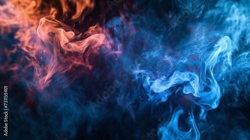 Abstract Smoke Effect with Intertwined Royal Hues