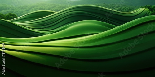 green wavy lines field landscape