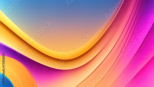 Yellow brown pink blue color Big Neon Waves gradient background