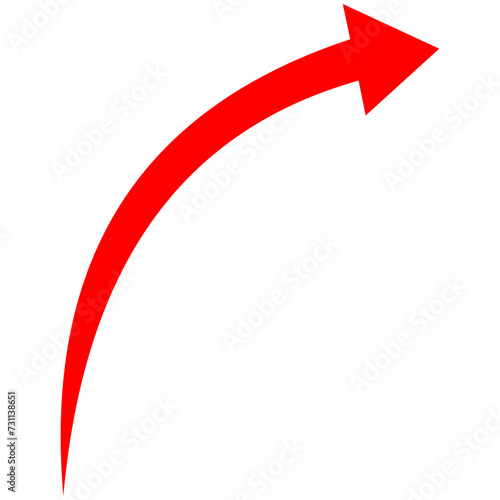 red arrow isolated on white