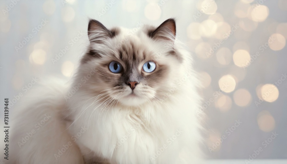 portrait of a Ragdoll cat portrait of a Ragdoll cat