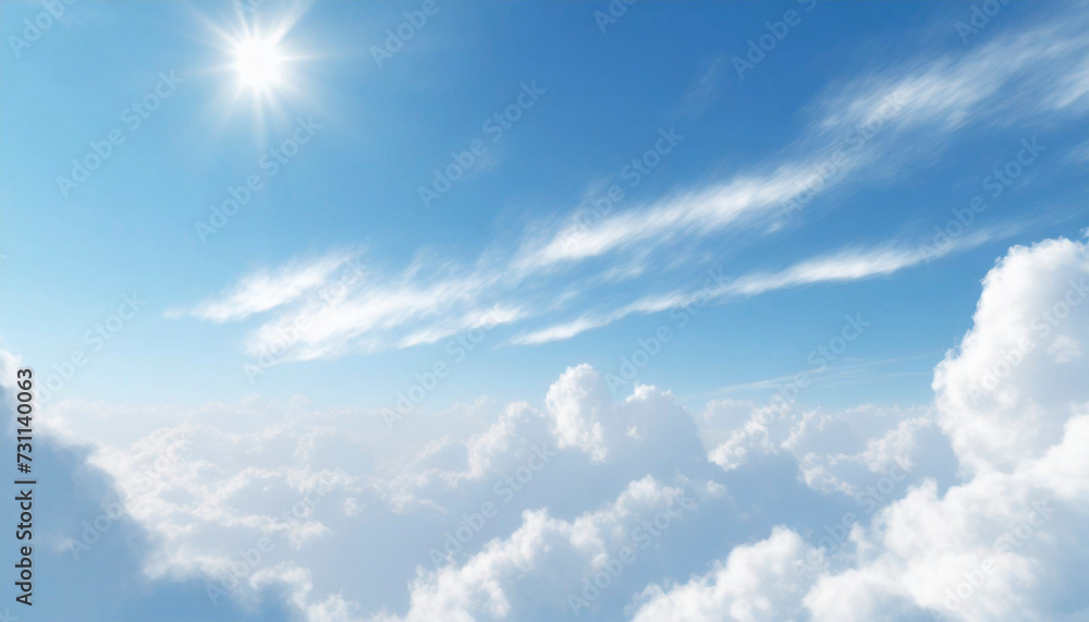 Sunny blue sky background with white clouds. Sunny blue sky background with white clouds.