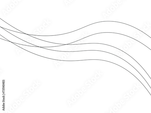  Thin line wavy abstract vector background. Curve wave seamless pattern.