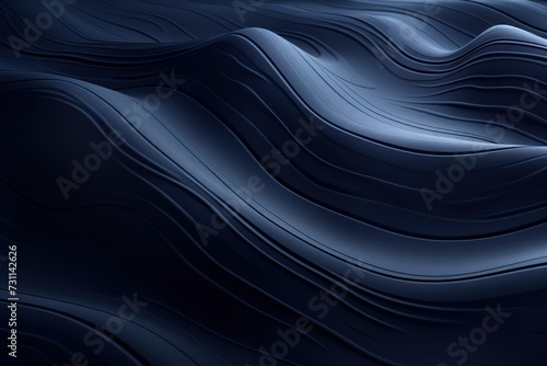 navy blue wavy lines field landscape