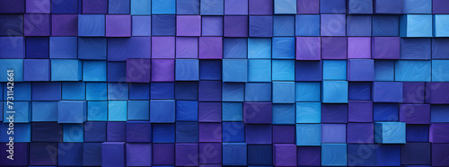 a colorful background with a blue, purple image, in the style of blocky, cardboard, photorealistic compositions, installation creator, dark azure, glazed surfaces, detailed backgrounds