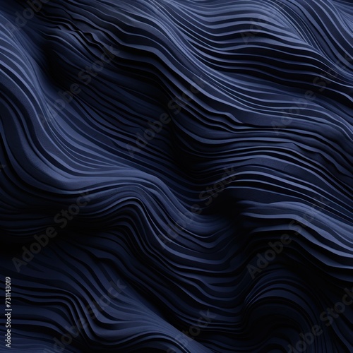 navy blue wavy lines field landscape