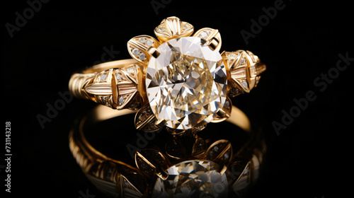 The mesmerizing charm of a diamond ring.
