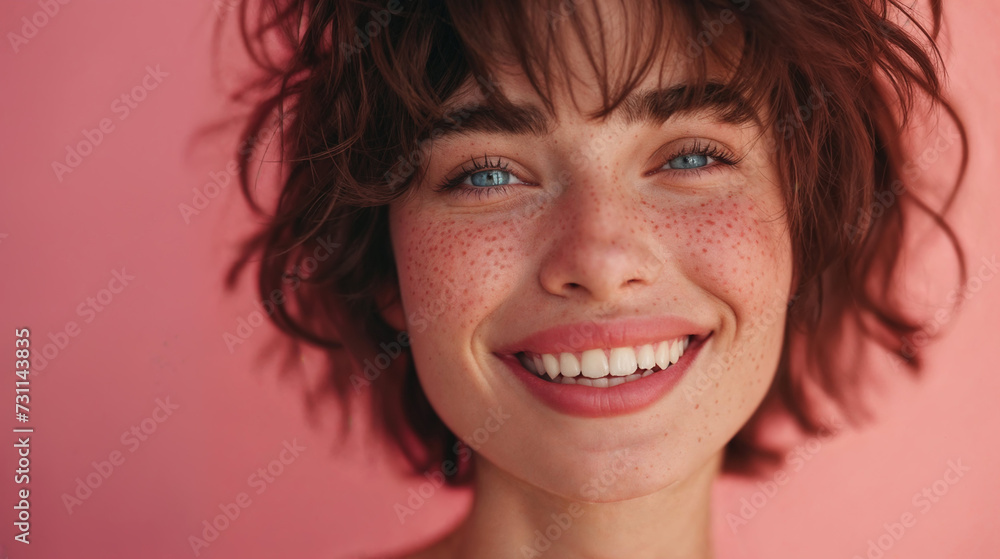 Portrait of joyful young woman