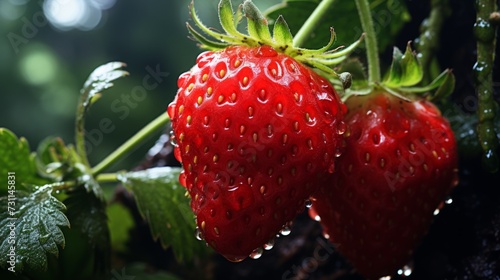 Strawberries in the garden. Selective focus. nature.