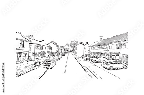 Kingston upon Hull city Hand drawn sketch illustration in vector. 