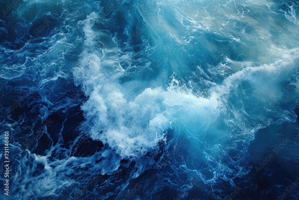 Deep blue marine backdrop - obrazy, fototapety, plakaty 