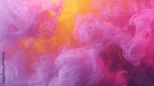 Abstract Yellow Pink Gradient Smoke Cloud