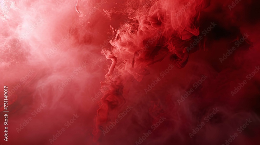  Abstract Red Background with Smoke and Fog