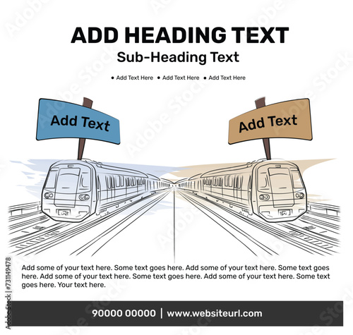 Indian Metro Train illustration concept