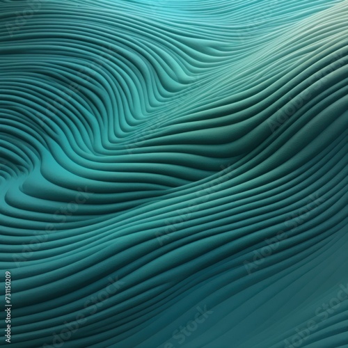 turquoise wavy lines field landscape