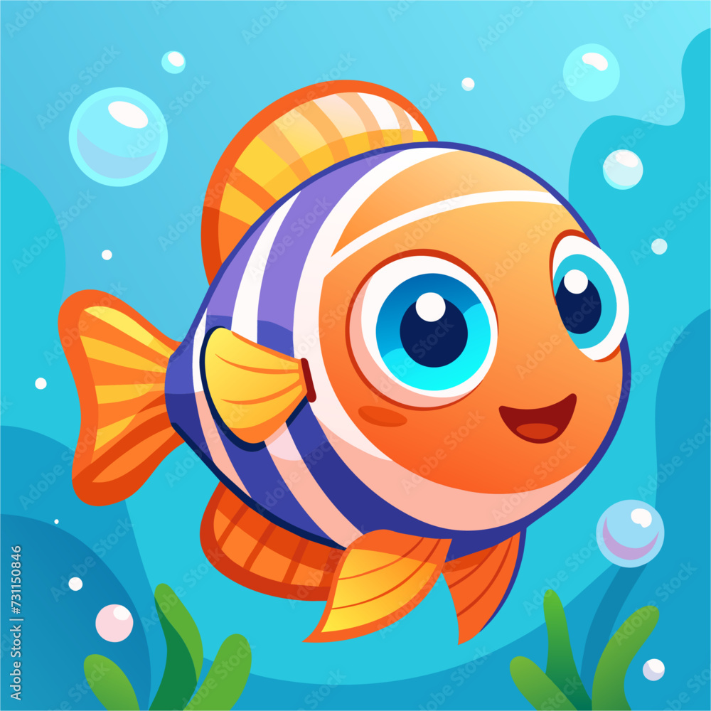cute fish in ocean chibi pastel colors (1)