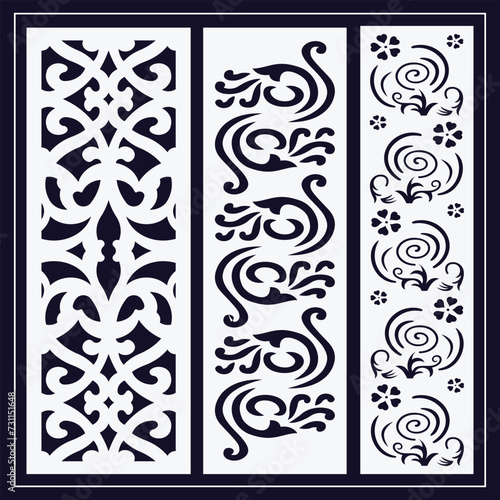 Jali design for graphic and plywood, partition, foam, acrylic and CNC machine cutting.