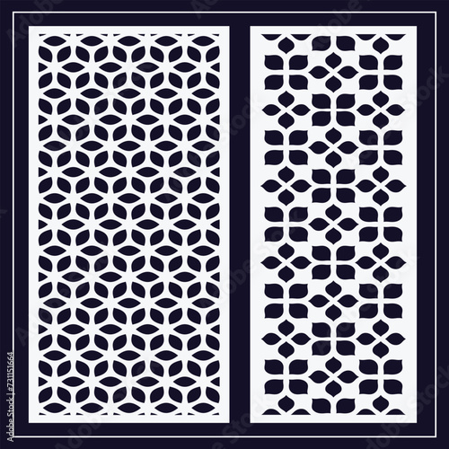 Jali design for graphic and plywood, partition, foam, acrylic and CNC machine cutting.