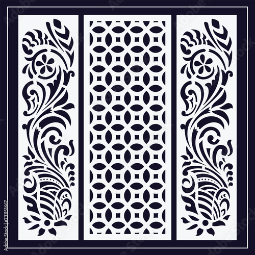 Jali design for graphic and plywood, partition, foam, acrylic and CNC machine cutting.