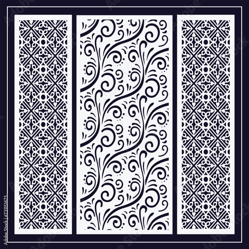 Jali design for graphic and plywood, partition, foam, acrylic and CNC machine cutting.