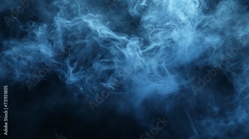 Blue Abstract Cloud of Smoke Pattern 8K Realistic