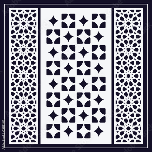 Jali design for graphic and plywood, partition, foam, acrylic and CNC machine cutting.