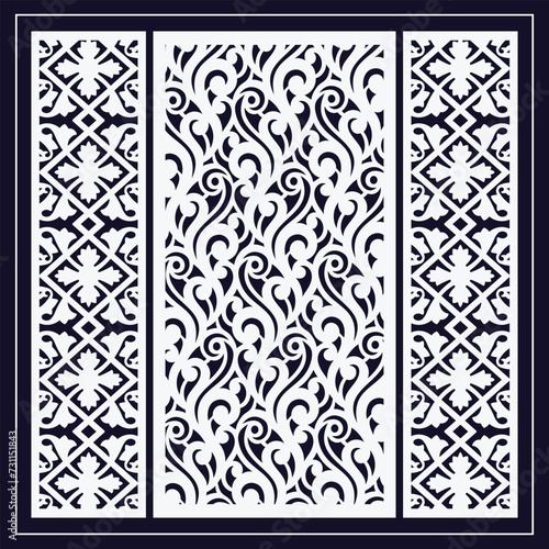 Jali design for graphic and plywood, partition, foam, acrylic and CNC machine cutting.