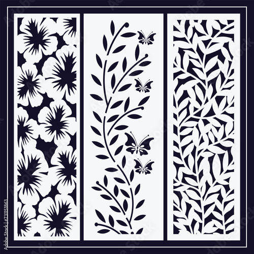 Jali design for graphic and plywood, partition, foam, acrylic and CNC machine cutting.