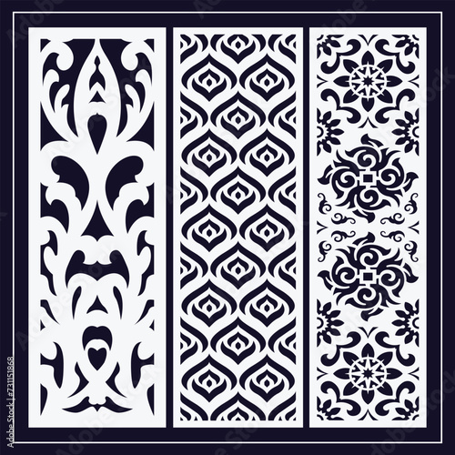 Jali design for graphic and plywood, partition, foam, acrylic and CNC machine cutting.
