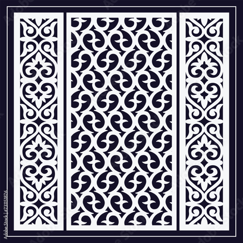 Jali design for graphic and plywood, partition, foam, acrylic and CNC machine cutting.