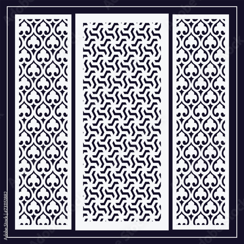 Jali design for graphic and plywood, partition, foam, acrylic and CNC machine cutting.
