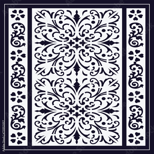 Jali design for graphic and plywood, partition, foam, acrylic and CNC machine cutting.