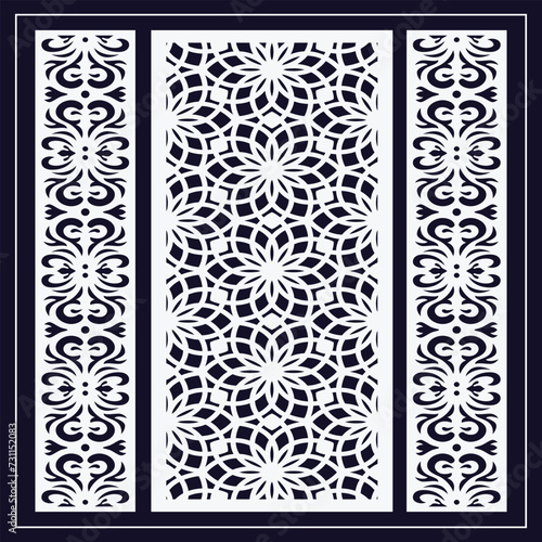 Jali design for graphic and plywood, partition, foam, acrylic and CNC machine cutting.