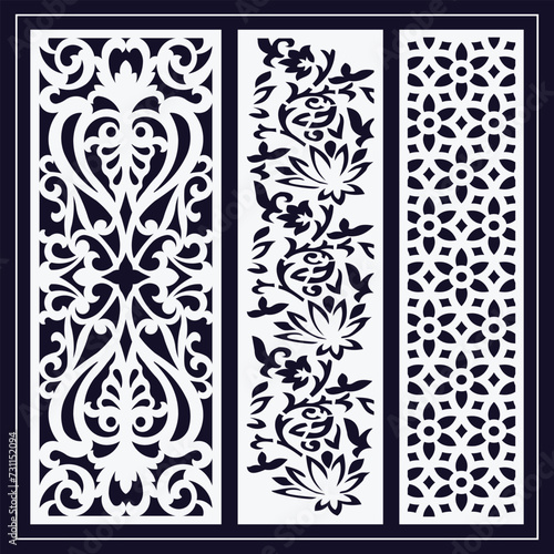 Jali design for graphic and plywood, partition, foam, acrylic and CNC machine cutting.