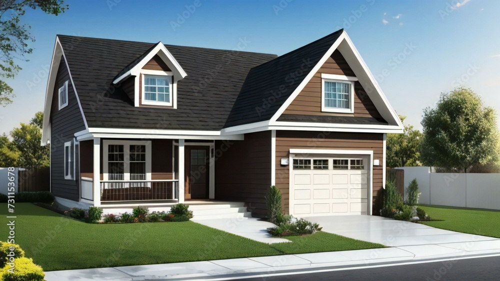 3d house model rendering on white background, Clean and precise 3D illustration modern cozy house. Concept for real estate or property. 3d house model rendering on white background, Clean and precise 3D illustration modern cozy house. Concept for real estate or property.