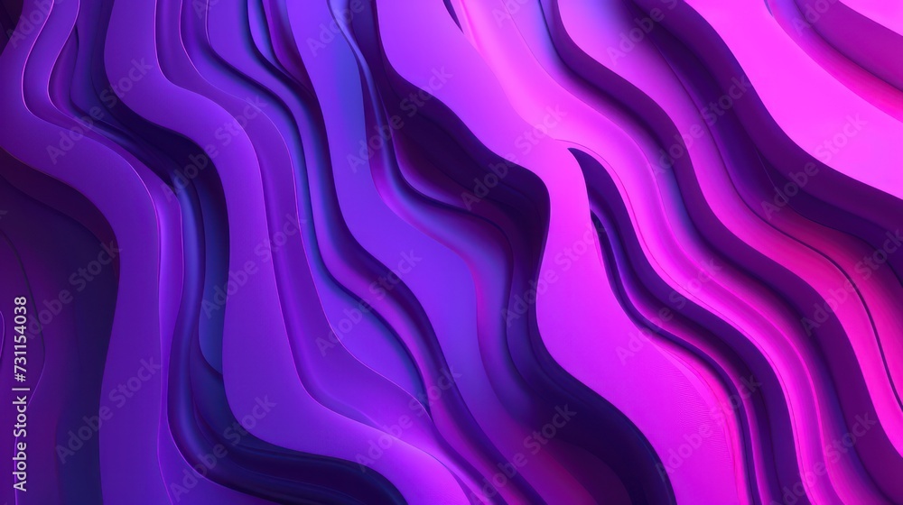 3D Abstract Background with Wavy Shape in purple Spectrum 3D Abstract Background with Wavy Shape in purple Spectrum