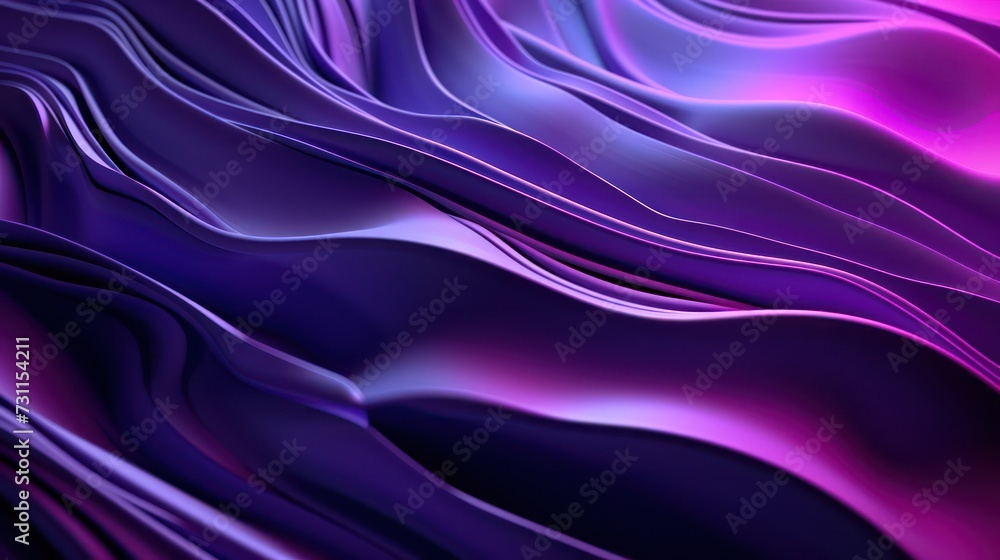 Obraz premium 3D Abstract Background with Wavy Shape in violet Spectrum