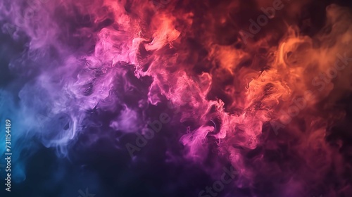 Abstract Colorful Smoke Pattern on Black Background © Aqeel Siddique