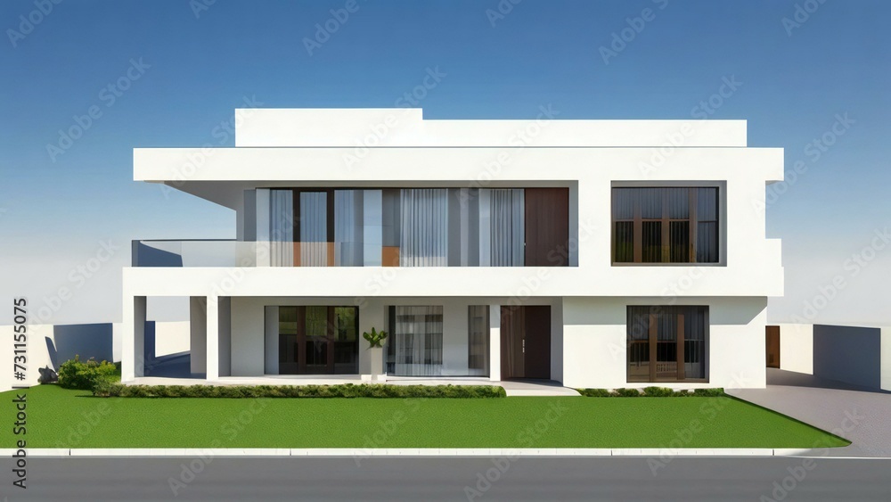 3d house model rendering on white background, Clean and precise 3D illustration modern cozy house. Concept for real estate or property. 3d house model rendering on white background, Clean and precise 3D illustration modern cozy house. Concept for real estate or property.