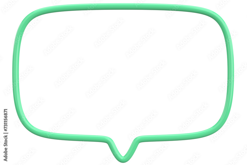 Speech Bubble. Text Box. 3D Illustration. Speech Bubble. Text Box. 3D Illustration.