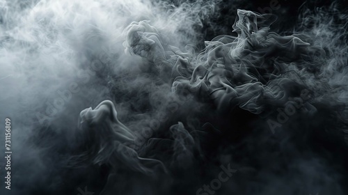 Dynamic Black Fine Smoke Illustration