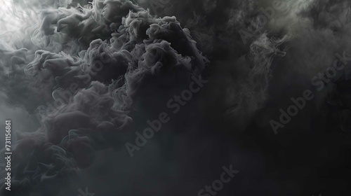 Dynamic Black Fine Smoke Illustration