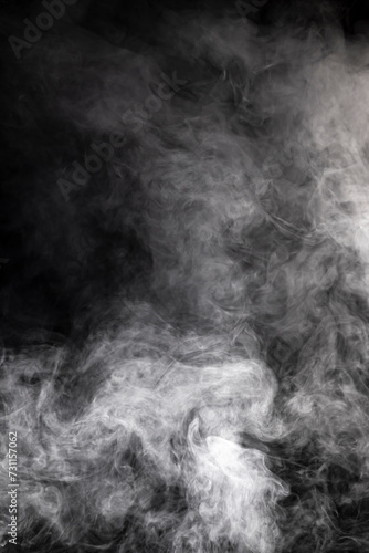 White Smoke on a Black Background