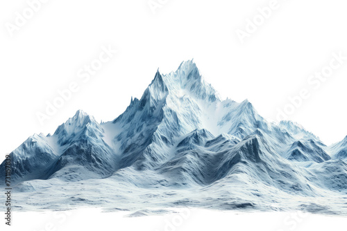 Snowy mountains peak isolated on transparent background © Lazy_Bear