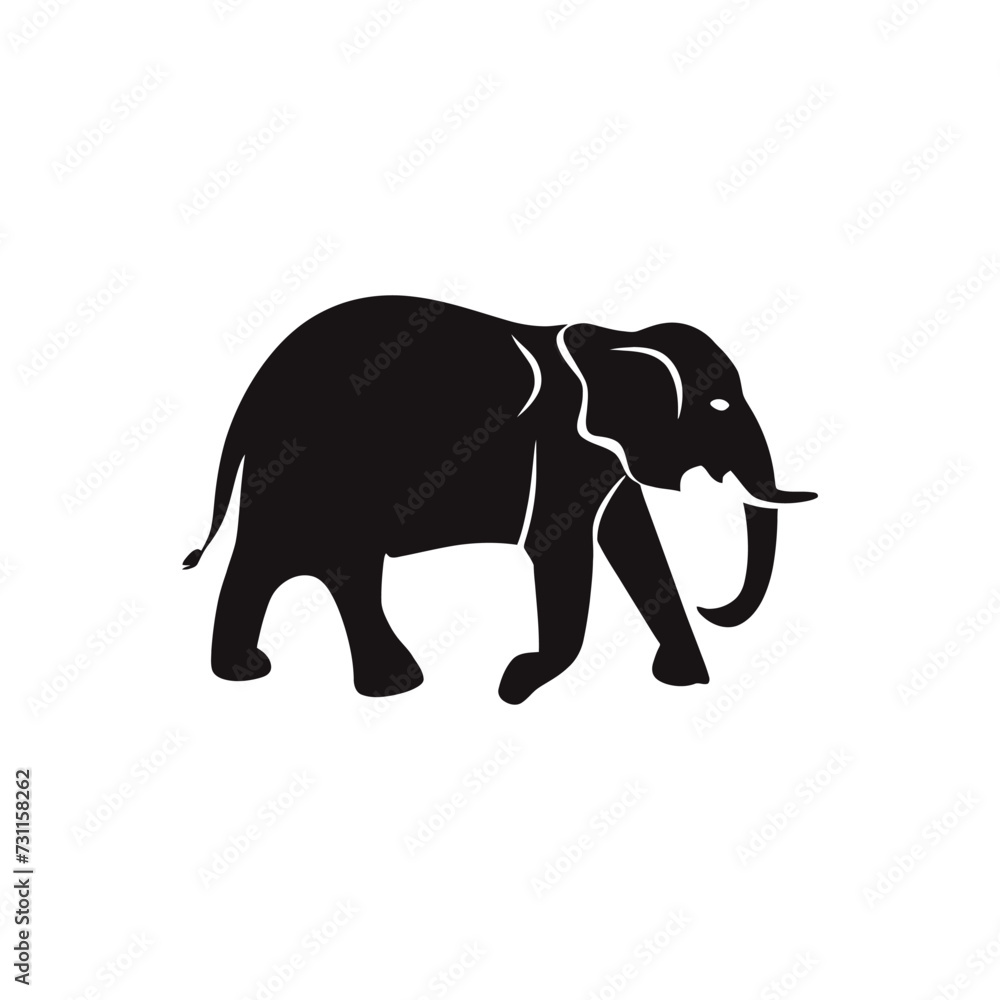 Fototapeta premium elephant vector silhouette