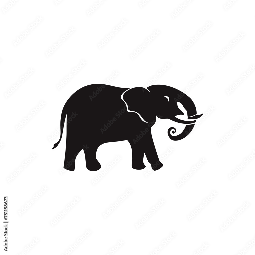 Fototapeta premium elephant vector silhouette