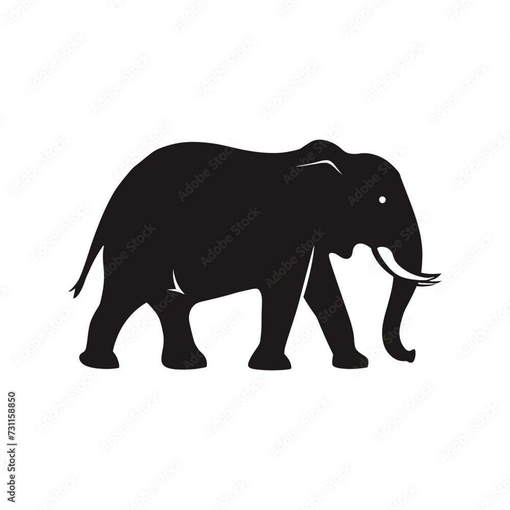 Fototapeta premium elephant vector silhouette