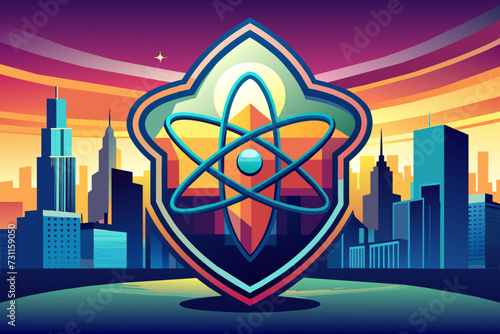 Clean atom symbol vektor illustation