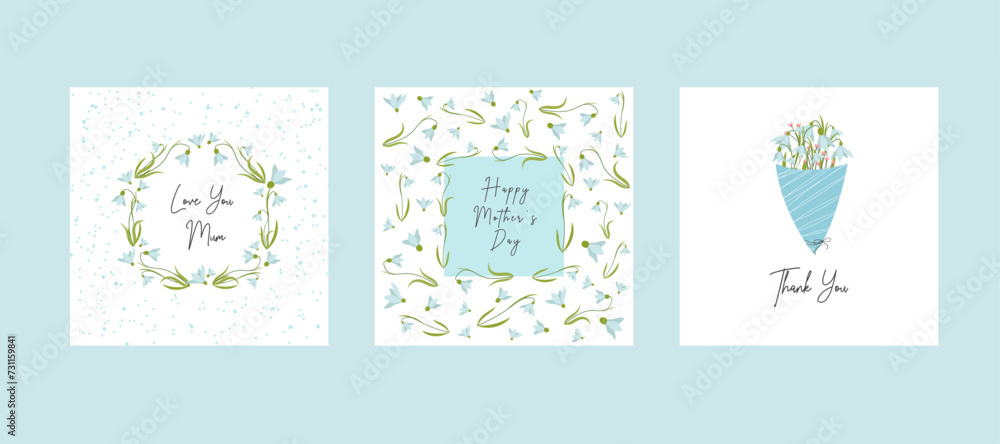 Set of spring hand drawn elements. Floral decor. Flowers, branches, bouquets, watering can, teapot, birdhouse. Spring holidays. Perfect for Valentine's Day, Women's Day, Easter, Mother's Day